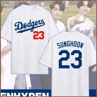 New Sta6 ENHYPEN Dodgers jersey Korean men's T-shirt Heeseung Jungwon sunhoon JAY JAKE SUNOO NI-KI