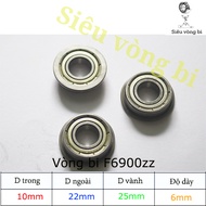 Flange bearing F6900ZZ - Rim bearing F6900ZZ - Standard 10x22x6mm (25mm rim)