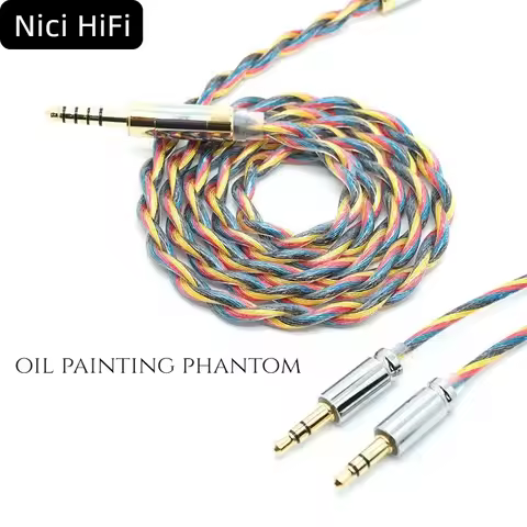 Nici HiFi-52 Litz Upgrade Cable For Hifiman SUNDARA Ananda HE400SE Denon AH-D600 SONY MDR Z1R with 4