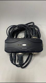 二手功能正常 belkin 4-port kvm switch 4路USB KVM切換器 螢幕分配器