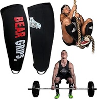 Bear Grips Shin Guards Sleeves 2.0 with 5mm of Padded Leg Protection & No Zipper. for Crossfit, Rope