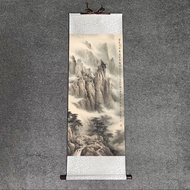 现货云卷千峰集董希源山水画卷轴画背景墙客厅玄关装饰画挂画已装裱7.31 In-stock Cloud Scroll Thousand Peaks Collection by Dong Xiyuan, 