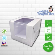 Tall Cake Box 7"x7"x6" with L shape window f@ RM3.30/pc 【100pcs/order】Window Box Pastry Box Kotak Ke