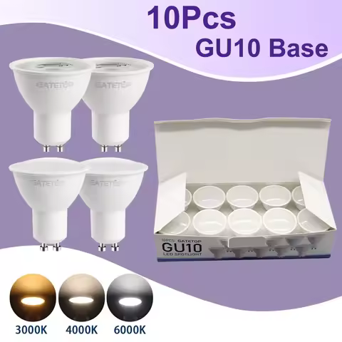 10pcs 5W Base GU10 LED Bulb Light AC220V-240V Bright Lampara 120° Color 3000K 4000K 6000K for Living