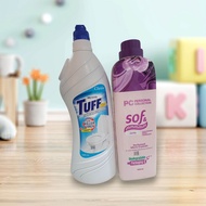 PC tuff toilet bowl cleaner $ fabric conditioner 1000ml