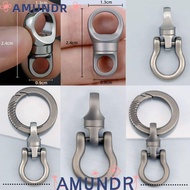 AMUNDR Brass Keychain, Portable Ultra-light Titanium Alloy Keychain,  360° Rotatable EDC Keyring Out