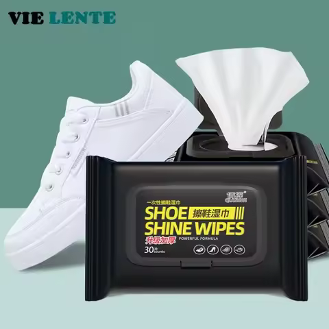 12-60Pcs Disposable Shoes Clean Wipes Portable White Shoes Cleaning Care Wipes Sneakers Cleaning Qui
