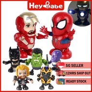 Dance Hero toy, Dancing Robot with light and music, Iron Man, Spider Man, Batman, Hulk, Avengers. HEYBABE