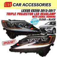 LEXUS ES250 2013 - 2017 TRIPLE PROJECTOR LED HEAD LAMP WITH SIGNAL RUNNING