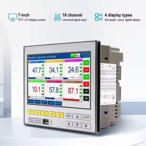 Temperature Data Logger Humidity Pressure Voltage Current Real Time Datalogger with USB 1-16 Channel