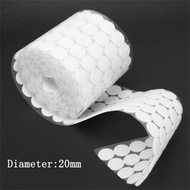 500 cặp tự dính Dải phecmơtuya quai dán xé Băng Miếng dán hình tròn trắng đen vòng keo mạnh 10/15/20