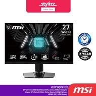 MSI OPTIX GAMING G272QPF E2 27" - 2560x1440 WQHD Rapid IPS Panel , 180Hz, 1MS, HDMI DP, Adaptive Syn