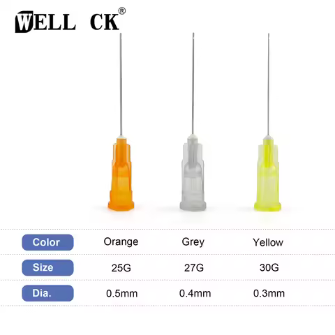 100pcs Dental Endo Irrigation Needle Tip 25G/27G/30GA 30G End-Closed Side Hole Endo Syringe Root Can