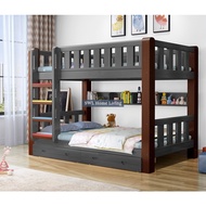 Double Decker Kids Solid Wood Bunk Bed Room Loft Bed Kids Bunk Bed With Drawer Mattress Set Kid Bed 