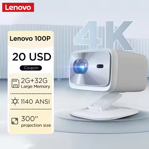 Lenovo 4K Ultra HD Projector 100P Android WIFI6 Auto Focus Outdoor Full HD Video PK lAsEr Projector 