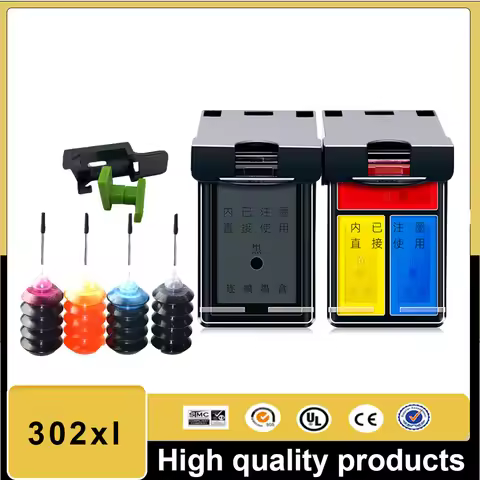 302 Ink Cartridge Replacement For HP 302 302XL DeskJet 1110 2130 for HP302 Envy 4520 NS45 Officejet 