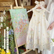 Xie Jinmao Girls Holiday Style Floral Dress 2026 New Style Summer Embroidered Lace Lace Sling Prince