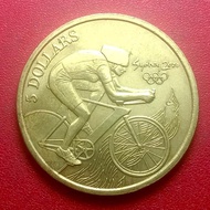 koin Australia 5 dollar commemorative 2 rare