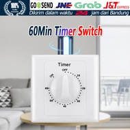 Timer Switch Control Saklar Timer Mechanic Non Digital 220V - 60 Menit