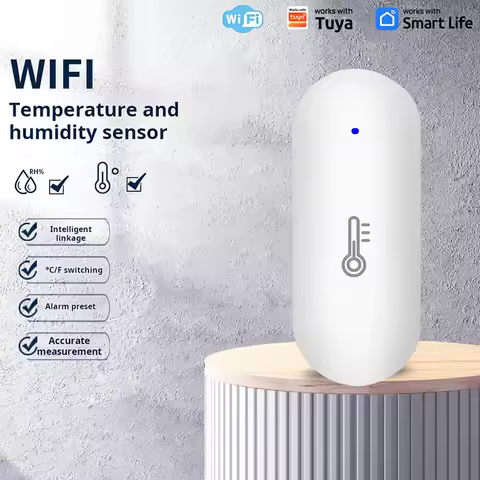 Tuya WiFi Temperature Humidity Sensor Smart Life APP Monitoring For Home School Office Smart Life
