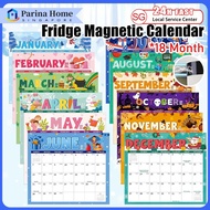 【SG】 2026~2027 A3 Fridge Magnetic Calendar 18 Month Fridge Board Annual Planner Schedules School