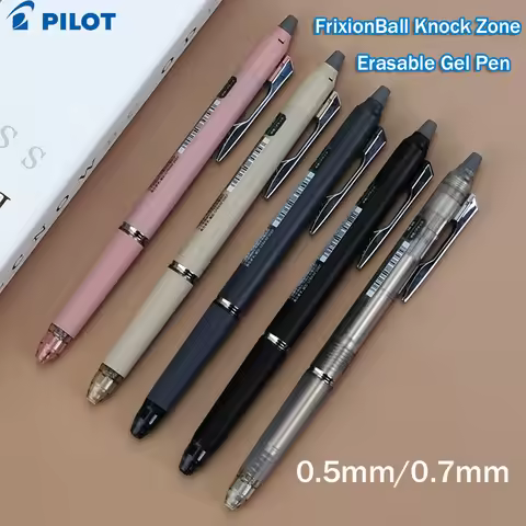 Pilot FriXion Knock Erasable Gel Pen,0.5mm Fine Point,Writes Smoothly&Erases Cleanly,Perfect for No-