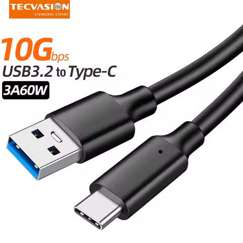 USB3.2 Gen2 10Gbps Type C Cable USB A to Type-C 3.2 Data Transfer USB C SSD Hard Disk Cable PD 60W 3