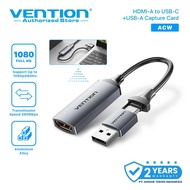 VENTION Video Capture Card USB to HDMI 1080P 60Hz Compatible Windows Mac Linux