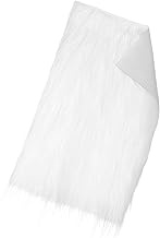 Faux Fur for Crafts, White, 60 x 40 cm, Soft Fur Fabric for Dwarf Costume & DIY Projects, Faux Fur S
