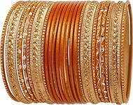 2 Dozen Bangle Collection Indian Bollywood Alloy Metal Textured Color Designer Jewelry Special Large