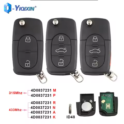 315mhz/433Mhz Remote Car Key For Audi A3 A4 A6 A8 TT Allroad Quattro Key 4D0837231A 4D0837231K 4D083