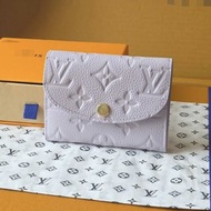 100%🆕 LV Card holder Rosalie 夢幻紫 壓紋牛皮 零錢包 小巧實用