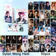 50-60pcs Chinese Drama Actor Dylan Wang Hedi Hologram Lomo cards Only For Love Holographic Photocard