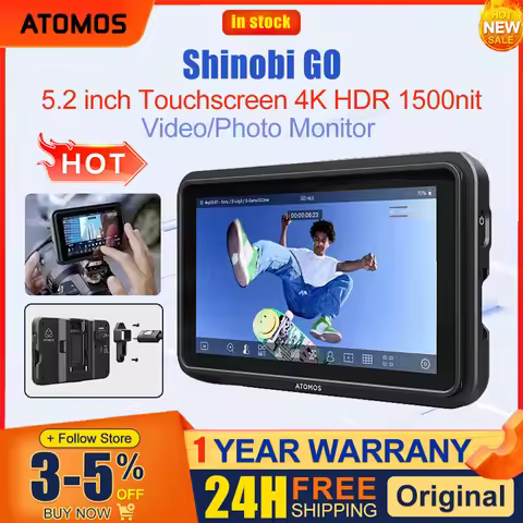 Shinobi GO Atomos 5.2" Touchscreen 1500nit 4K HDR Video/Photo Monitor