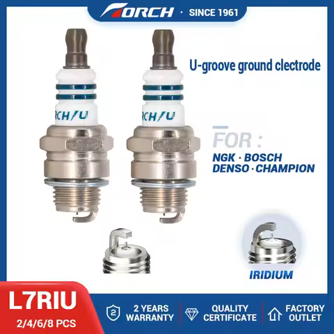 Candle BMR7A/BM7A Spark Plug Replacement Torch Brand Iridium Bujia U-Groove L7RIU Small Engine 2-8PC