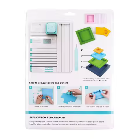 Shadow Box Punch Board to Custom Gift Boxes for DIY Making Shadow Boxes 5.08cm, 7.62cm, 10.16cm, and