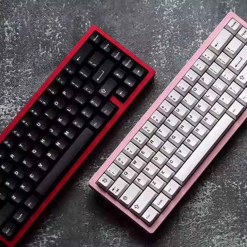 121 Keys Aifei WOB BOW Keycaps White Black ABS Double Shot Cherry Profile Custom Mechanical Keyboard