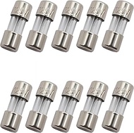 SIXQJZML 10 Pack F2.5AL Fast-Blow Mini Fuse 2.5A 2.5amp 125V Glass Fuses 0.14 x 0.39 inch / 3.6 x 10