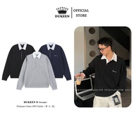 Dukeen Long-Sleeved Sweater with Shirt Collar, Youthful Loose Form Korean Umi Material AD109