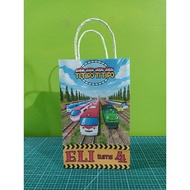 Titipo titipo train theme customized lootbags