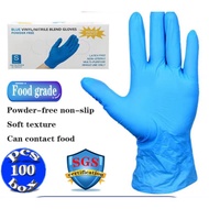 Synthetic nitrile powder-free gloves (S-M-L)-100 pieces per box (50 pairs)- food grade