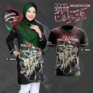 T-SHIRT, T-SHIRT MUSLIMAH, T-SHIRT KIDS & COUPLE SET PRAY FOR PALESTINE BY IDAN'S DESIGN PLUS DONATI