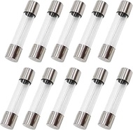 10Pcs F6AL250V 6X30MM 6A Fast Blow Fuse 6 Amp 250V F6AL Glass Fuse Fast-Acting Fuse