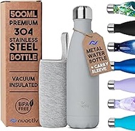 Stainless Steel Insulated Water Bottle, Vacuum Flask BPA Free, 12hrs Hot & 24hrs Cold Drinks, Therma