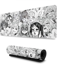 Ahegao Steam Hentai Collage Desk Mat, Extended Gaming Mouse Pad, Large Non-Slip Rubber Base Mousepad