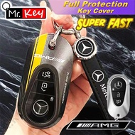 【Mr.Key】AMG Key Case for Mercedes Benz 2022 2024 S Class W206 W223 C260 Key Cover Shell Protector