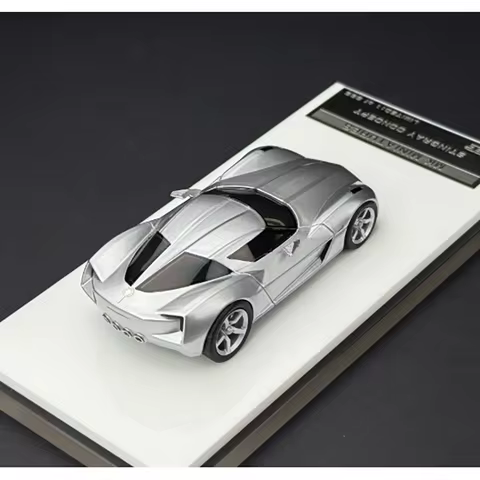 MK 1/64 Scale Corvette Stingray Concept Sideswipe C7 Sports Car Resin Model Collectible Display Piec