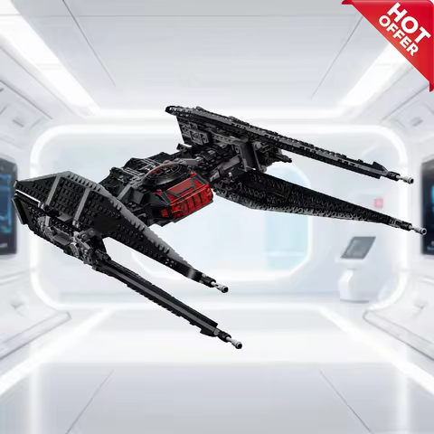 2026 New 630psc Sci-Fi Starfighter Building Blocks Creative Hand Assembled Airplane Model Collectibl