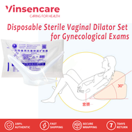 Vinsencare Disposable Sterile Dilator Set for Gynecological Exams - Clear Medical Grade Material Medical Grade Dilator for Women's Health Check, Clear Transparent Color
