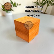 Wooden box 60x50 cm wooden crate lid wooden crate storage box